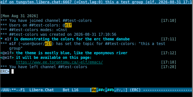 screenshot of danube erc theme